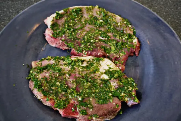 How to Make an Easy Garlicky Chimichurri Sauce Recipe - based on an elevator conversation with my elderly neighbor- olive oil, garlic, fresh parsley & moren Easy Garlicky Chimichurri Sauce