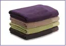 purple and slate grey towels