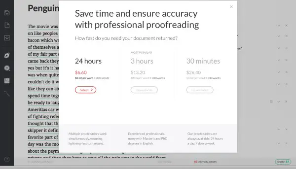 grammarly proofreading