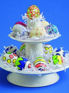 easter tiered egg stand