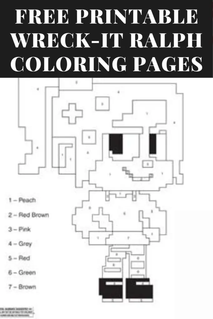 Free printable Wreck-It Ralph coloring pages