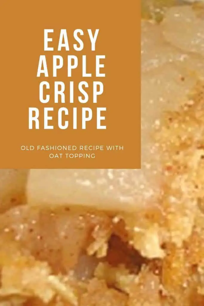 Old Fashioned Easy Apple Crisp Recipe With Oat Topping
