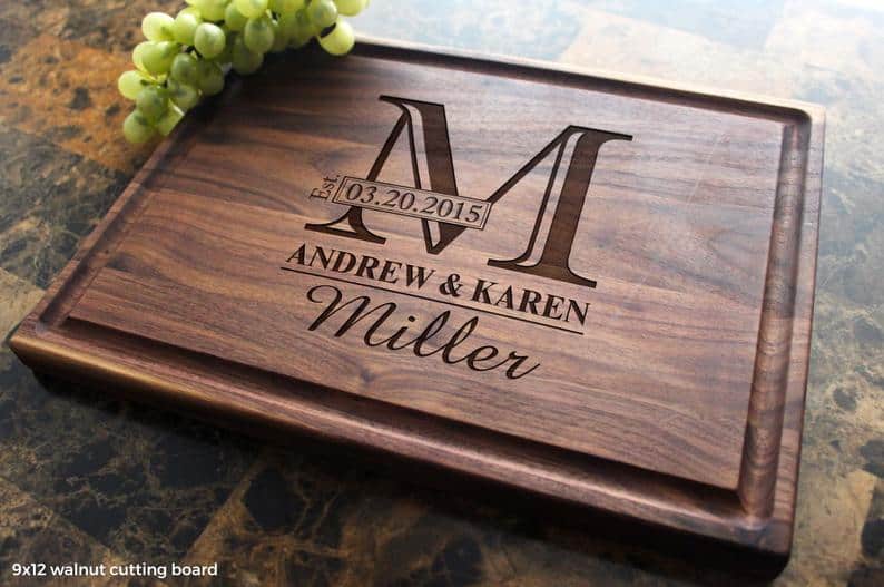 personalized-cutting-board - Best Kitchen Gift Ideas for Home Cooks 2020