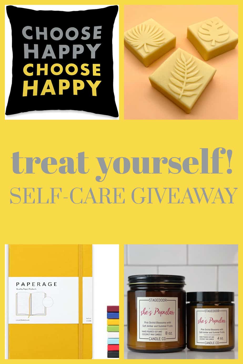 self care ideas : giveaway including self care journal and self care products that smell good!