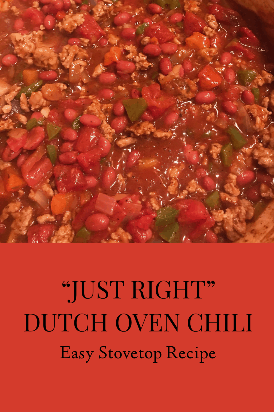 Easy chili in dutch oven recipe with best chili ingredient!