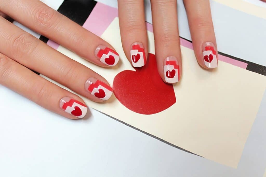 Adorable Valentine’s Day Nail Design Idea - Love Is in the Nails