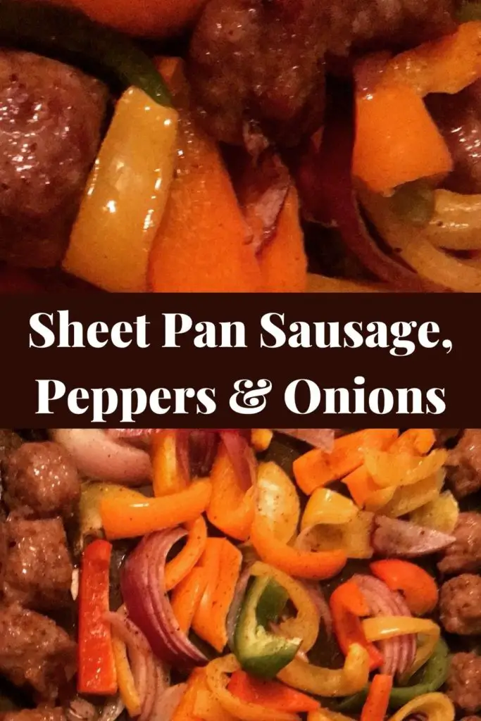 sheet pan sausage peppers & oniions - mom in the city
