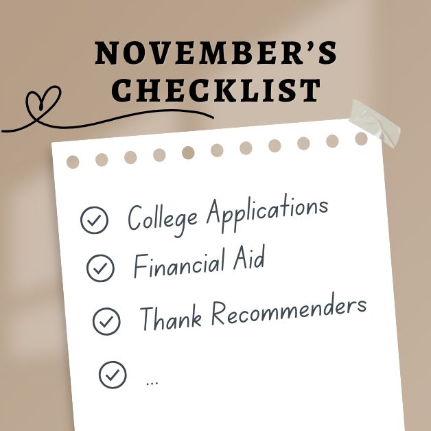 November College Prep checklist