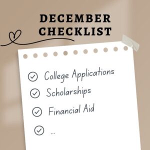 December College Prep checklist